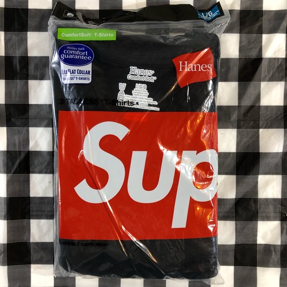Supreme Other - Supreme Hanes Tagless Short Sleeves Tees Black L